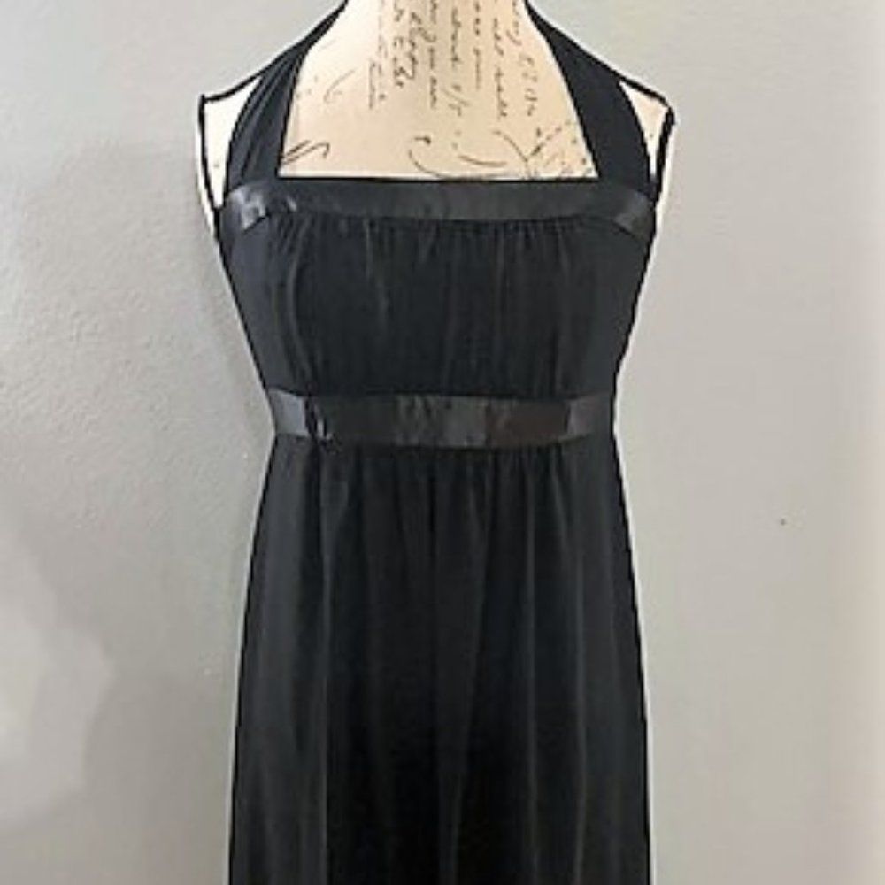 Formal Bridesmaid Special occasion Black Chiffon Dress